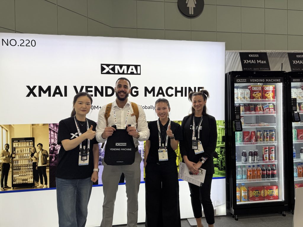 XMAI vending machines at the 2026 NAMA Show in Los Angeles