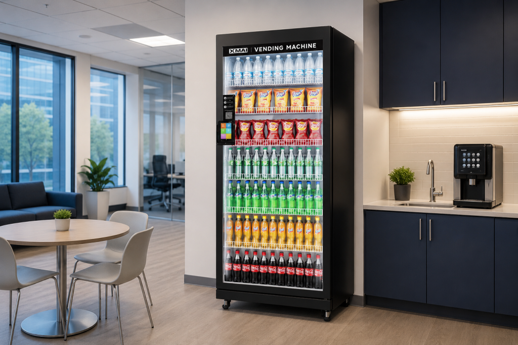 XMAI smart vending machine in an office breakroom